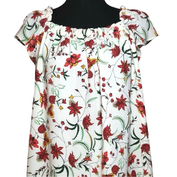 CeCe Floral Print Blouse - Picture 2 of 7